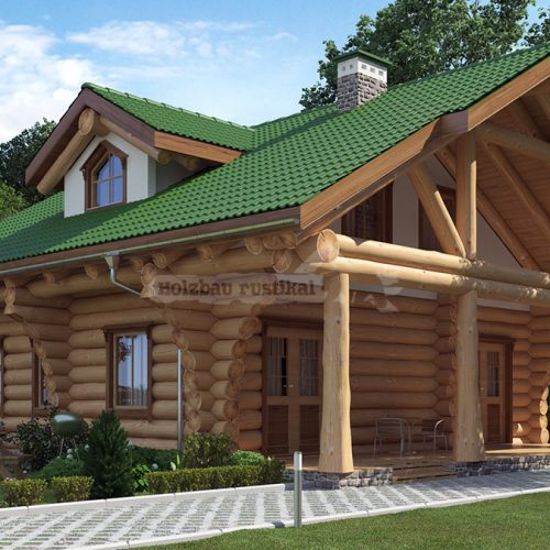 Moderne Naturstammhauser Holzbaurustikal